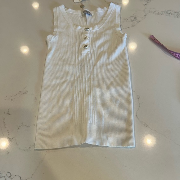 CHANEL Women's Ribbed Tank Top In White - Picture 1 of 12
